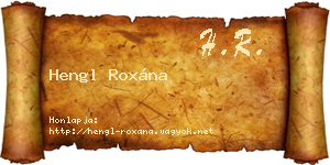 Hengl Roxána névjegykártya