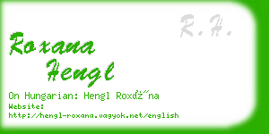 roxana hengl business card